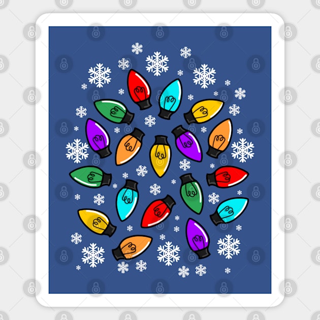 Bulbs with Snowflakes Magnet by Aeriskate